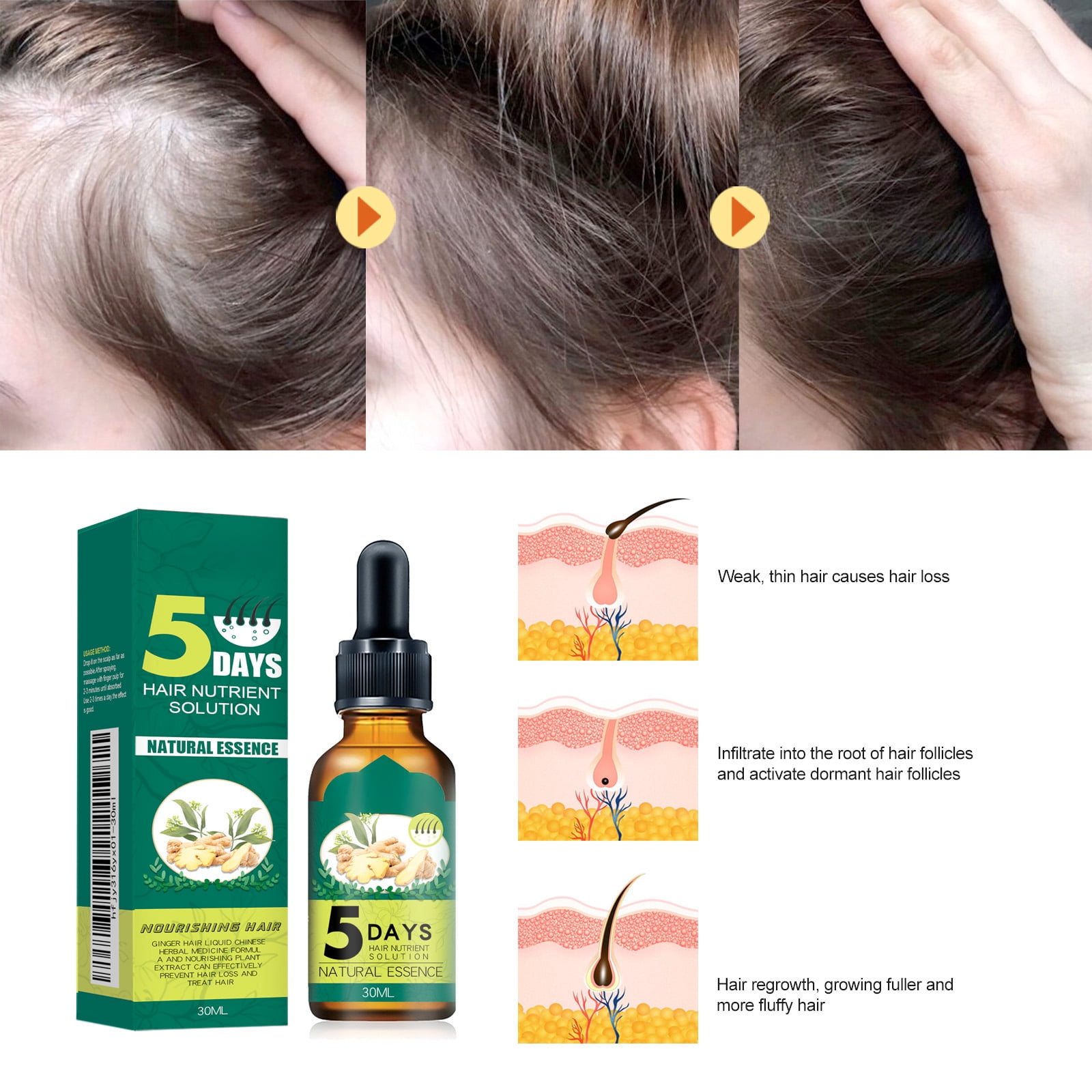 Alvantor Ginger Essential Oil Moisturizing Hair Serum 1.01 fl. oz