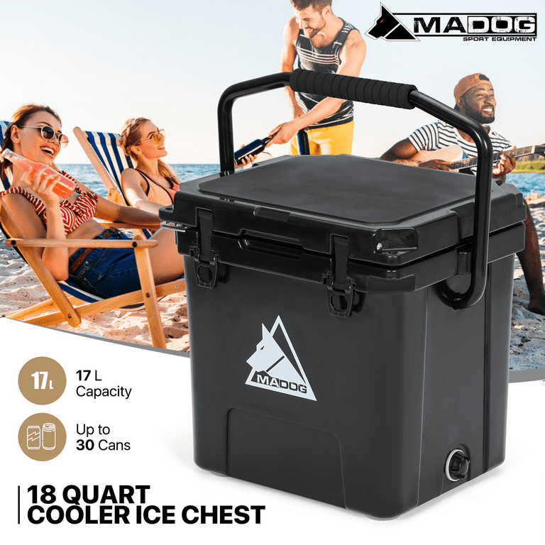 MADOG 18 Quart Portable Insulated Ice Cooler with Bottle Opener