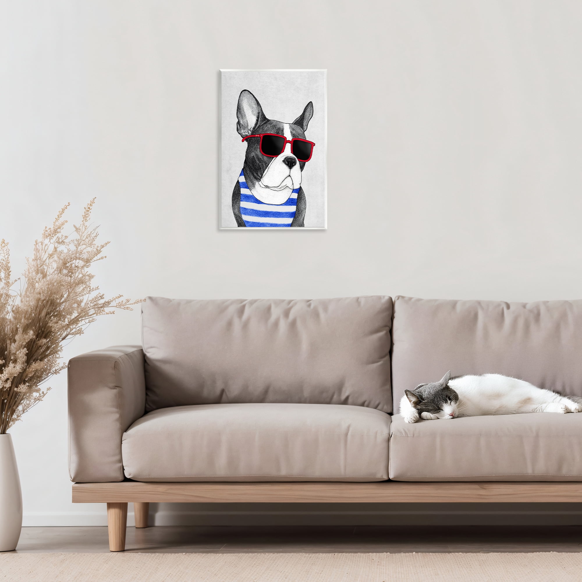 Stupell Industries Frenchie Summer Style Wall Plaque Art, design by Barruff