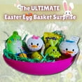 thumbnail image 7 of Happy Easter Basket Pre-Filled Surprise Jumbo Egg w/ Donald Daisy Plushie Balloon Eggs Peeps Candies & Reusable Plastic Egg-Shaped Container Spring Party Favors (Contents May Vary), 7 of 7