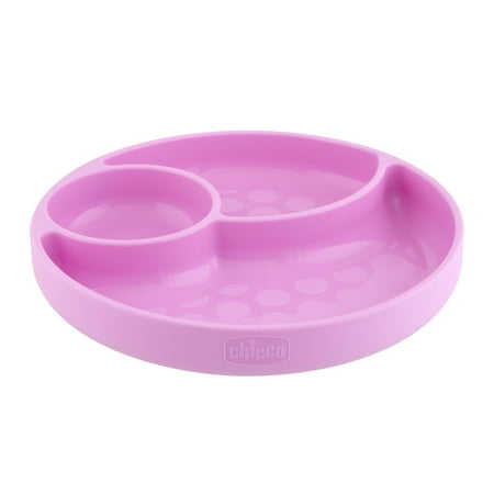 Chicco Easy Menu Silicone Divided Plate Pink