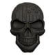 thumbnail image 1 of Etiqueta engomada de la insignia del emblema del coche del hueso malvado del esqueleto del cráneo del metal negro grande 3D 2 piezas, 1 of 5