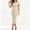 *Khaki, variant on ClodeEU Women's Round Neck Puff Short Sleeve Bodycon Midi Dress,Solid Slim Fit Cocktail Party Pencil Dress for Club Army Green,Women's Plus L