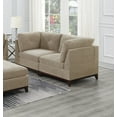 thumbnail image 5 of Corner Chair with 1pc Cushion, Modular Living Room Furniture, Wedge Chair with Camel Chenille Fabric, Large Size Modular Series, Sofa Couch Exposed Wooden base for Living Room Office Home, 5 of 8