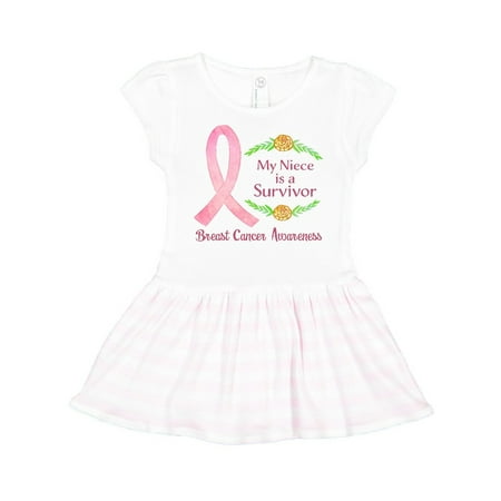 

Inktastic My Niece is a Survivor Breast Cancer Awareness Gift Toddler Girl Dress