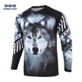 thumbnail image 3 of Camiseta de ciclismo de montaña KEMALOCE, camiseta de motocross, camisetas BMX de lobo negro, camiseta de manga larga transpirable de secado rápido para descenso de MTB, 3 of 5