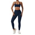 thumbnail image 2 of Conjuntos de entrenamiento for mujeres 2 piezas de talle alto sin costuras con sujetador deportivo acolchado conjuntos de ropa de gimnasio, 2 of 7