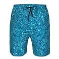 thumbnail image 4 of Naloa Blue Glitter Men's Beach Shorts, Surfing shorts, Swim trunks, Quick Dry Swim Trunks for Surfing Beach Fun - 3X-Large, 4 of 9
