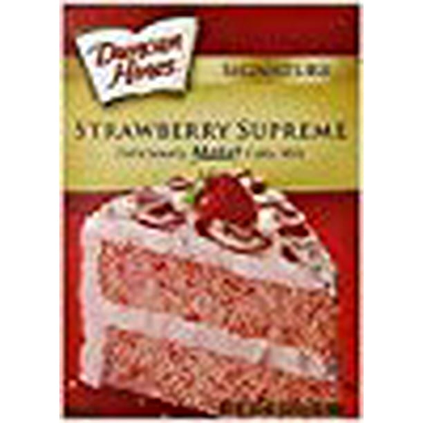 Duncan Hines Signature Strawberry Supreme Cake Mix 16.5 Oz ...
