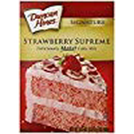 Duncan Hines Signature Strawberry Supreme Cake Mix 16.5 Oz. Pk Of