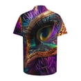 thumbnail image 6 of Carnival Hawaiian Shirt for Men Summer Short Sleeve Button Down Shirts Fashion Mardi Gras Printed Turndown Collar Beach T Shirts Vacation Holiday Tops, 6 of 7