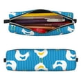 thumbnail image 2 of Pofeuu Cartoon Chicken Print Leather Pencil Case, Leather Pencil Pouch Large Capacity, Big Pencil Pouch with Zipper Vintage Pen Bag Fountain Pen Holder, 2 of 7