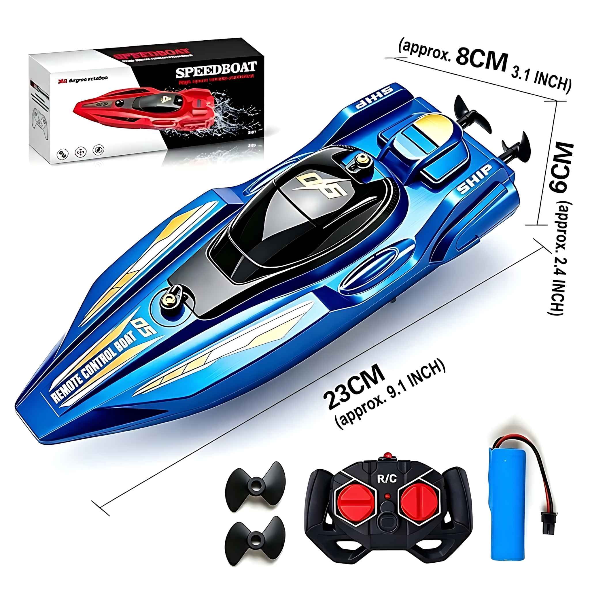 2.4GHz High-Speed Remote Control Racing Watercraft for Pools & Lakes | Dual Motor Waterproof RC Boat for Boys & Girls Ages 8-12
