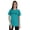 Heather Teal Blue(Black Glitter), variant on Inkmeso Womens Quote Top Faith Does Not Make Things Easy It Makes Them Possible Graphic Print Tee T-Shirt