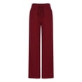 thumbnail image 5 of XFLWAM Wide Leg Yoga Pants for Women Drawstring Elastic Waisted Palazzo Pants Athletic Workout Sweatpants Loose Soft Flowy Trousers Watermelon Red XXL, 5 of 7