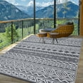 thumbnail image 3 of Waterproof Outdoor Rug Modern Patio Plastic Straw, Stain-Resistant Reversible RV Mat, Geometric Indoor Outdoor Carpet for Patio Camping Backyard Deck Garden, 3 of 7