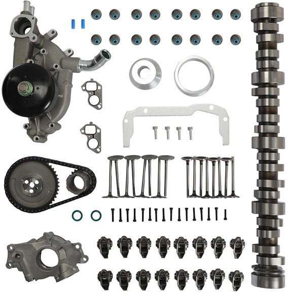 Engline Rebuild Kit Rocker Arm Camshaft Water Pump Oil Pump for Chevrolet Silverado 1500 GMC Sierra 5.3L 1999‑2007