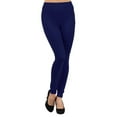 thumbnail image 3 of K-Cliffs Women's One Size Seamless Fleece Lined Legging, 95% Polyester, 5% Spandex, Navy, 3 of 3
