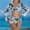 Blue, variant on UTSJKR Fashion 2025 Tie Dye Bathing Suits Women 4 Piece Brazilian Bikini Sets Self-Tie Crop Cardigan Skirt Coverup Swimsuits Black M