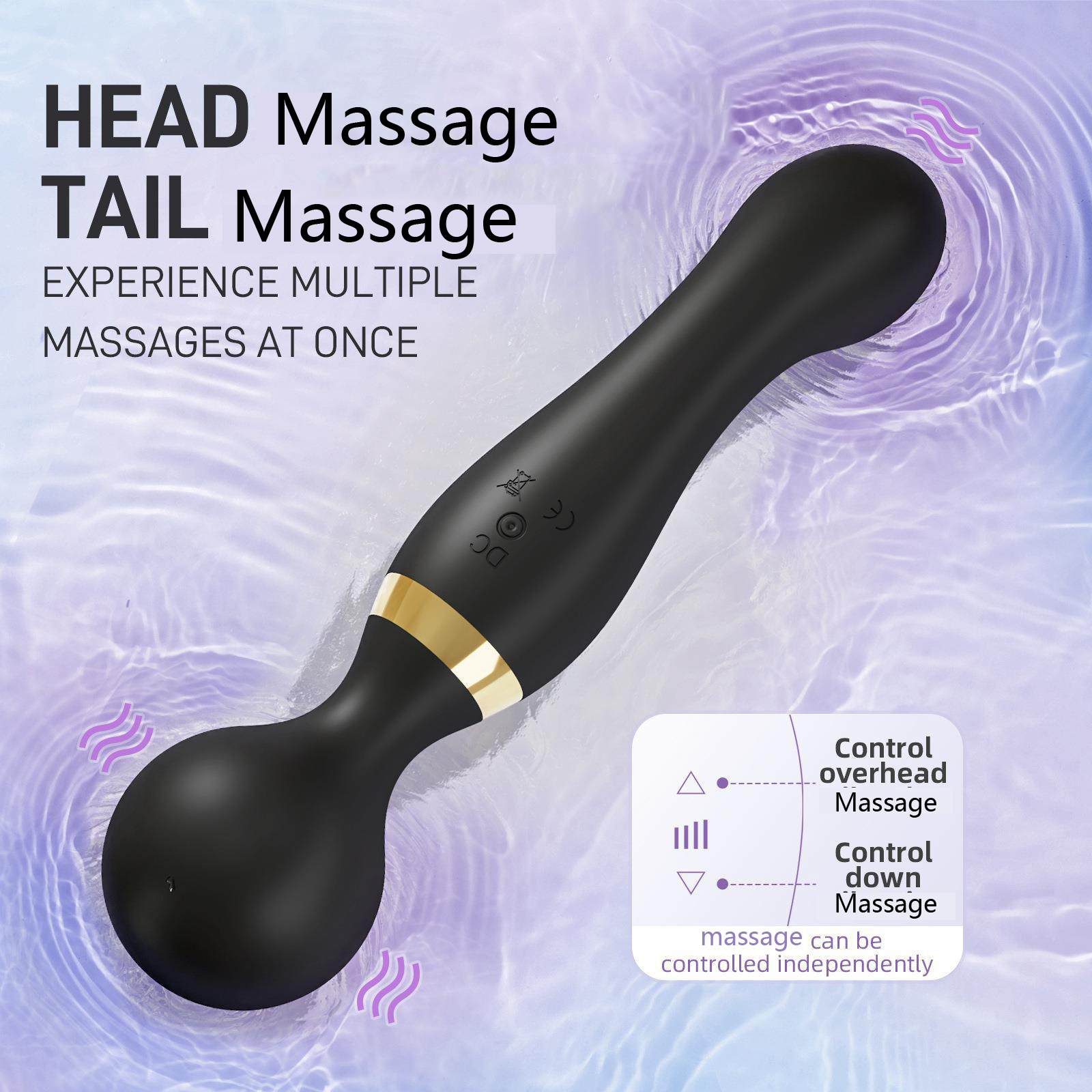 Personal Handheld Massager-Cordless Full Body Massager, Electric Massage Tool for Face Neck Back Shoulder Waist Leg Feet, Portable 5 Mode Massage Machine for Women Men