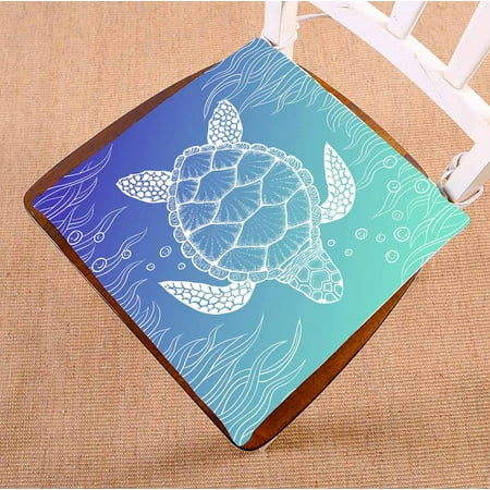 

PKQWTM Sea Turtle In Line Chair Pads Chair Mat Seat Cushion Chair Cushion Floor Cushion Size 20x20 inches