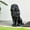 Black, variant on 20.5 in. Brown Resin Lion Outdoor Garden Statue Guardian Sculpture Simulated Animal Decor for Villa, Garden, Park