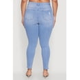 thumbnail image 5 of Womens Plus WAX High Waisted Distressed Skinny Jeans, 5 of 5
