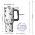 thumbnail image 2 of OBREWU French Bulldog Tumbler with Handle and Lid,French Bulldog 40oz Double Wall Vacuum Insulated Tumbler,Cups Gift for Women and Men, 2 of 7