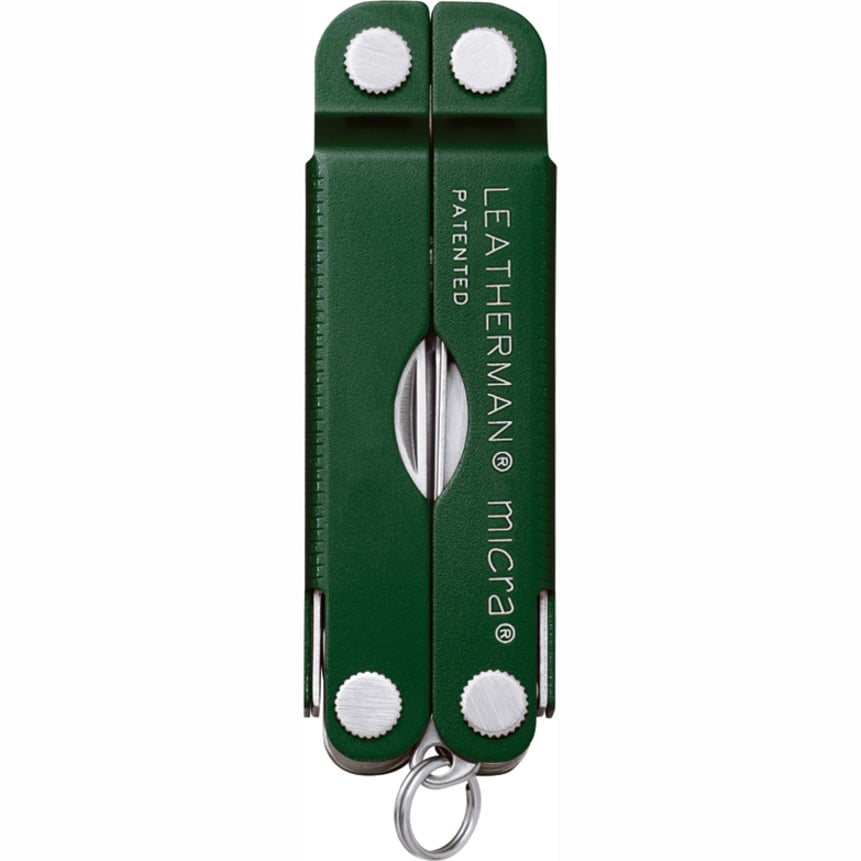 LEATHERMAN Green Micra Keychain Multitool with Grooming Tools 