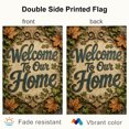 thumbnail image 3 of SPXUBZ Welcome Home Garden Flag 12x18 Inch, Rustic Autumn Leaf Linen Yard Flag, Outdoor Decorative Flag for Front Yard Garden Porch Farmhouse Home Decor, 3 of 5