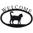 thumbnail image 3 of Village Wrought Iron WEL-6-L Grand Signe de Bienvenue de Chat, 3 of 3
