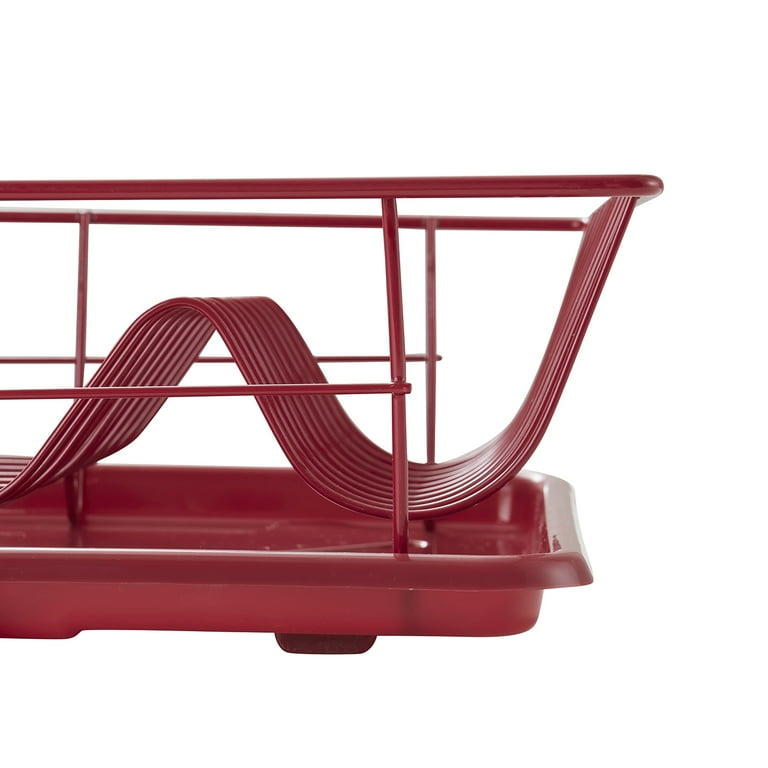 Sweet Home Collection 3-Piece Dish Drainer Set, Burgundy photo 2