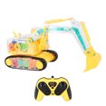thumbnail image 2 of 2.4GHz Remote Control Excavator Toy Light Up Simulation Sound Transparent Gear Full Function RC Construction Vehicles, 2 of 15