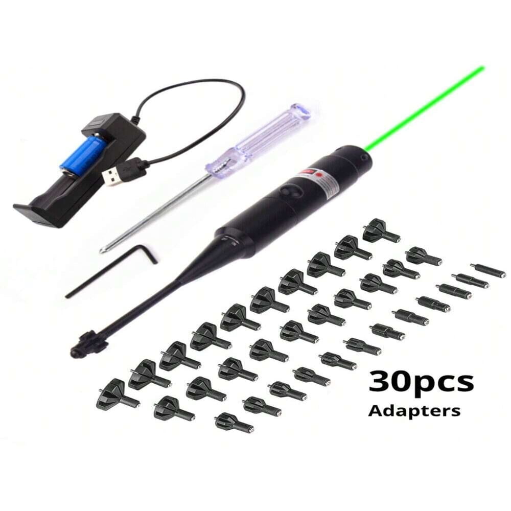QUTETN Red/Green Laser Bore Sighter Kit .17 To .78 Multiple Caliber Boresighter Rifles