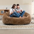 thumbnail image 4 of New Floor Sofa Chair - Breathable HD Foam Filling Bean Bag Chair for Adults, Spacious 47" Seat Width & Low Profile (13.4"H), Bean Bag Couch for Bedroom Living Room, 4 of 6