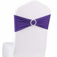 thumbnail image 4 of kjfeif 10 PCS Spandex Stretch Chair Sashes Bows for Wedding Reception- Universal Elastic Chair Cover Bands with Buckle Slider for Banquet, Party, Hotel Event Decorations Sashes, 4 of 9