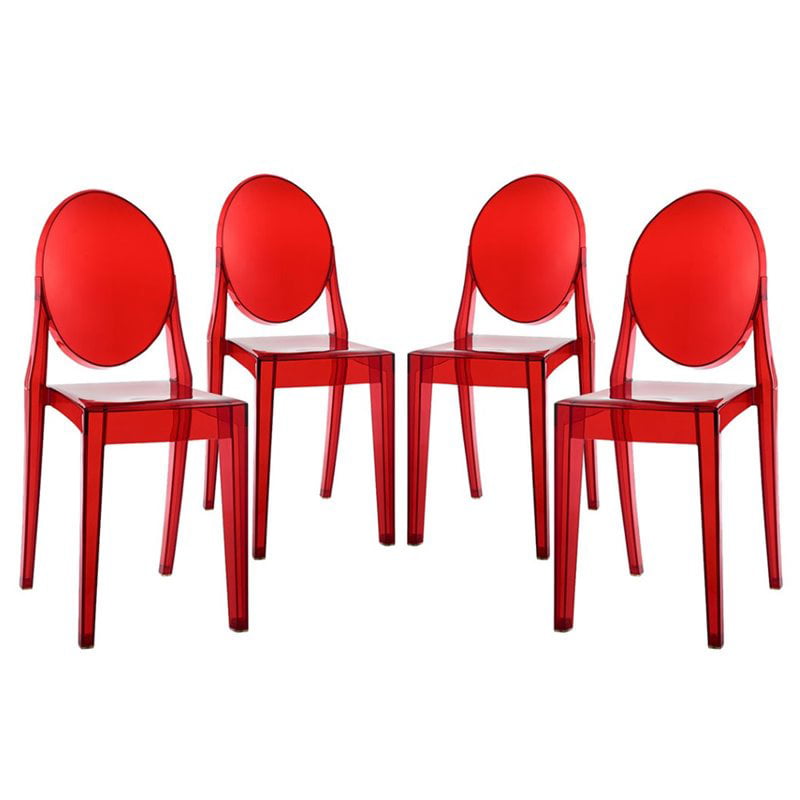 Modway Casper Dining Chair In Red Set, Modway Casper Dining Side Chair Clearance