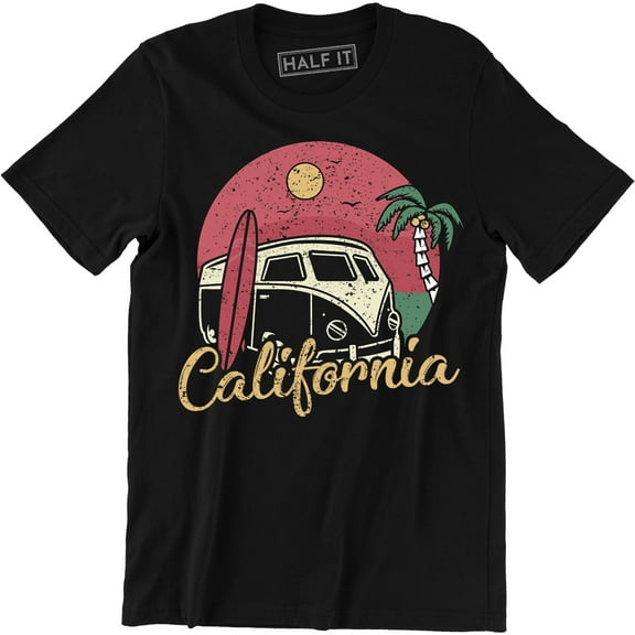 California Vintage Van Beautiful PeaceFul Sunset Family Holiday Vacation Tee Shirt