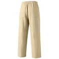 thumbnail image 5 of FASHOFT Girls Linen Pants Wide Leg Palazzo Pant Loose Straight Elastic Waist Spring Summer Beach Lightweight Dress Pant for Kids Khaki 14-15 Years, 5 of 6