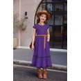 thumbnail image 7 of Arshiner Girls Summer Maxi Dresses Short Sleeve Casual Flowy Tiered A-Line Dress with Pockets, 7 of 7