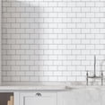 thumbnail image 2 of WALPLUS 40-Sheets Kitchen Backsplash 12" x 6" Peel and Stick Wall Tiles Removable Renter Friendly Backsplash Heat Resistant Azulejos Adhesivos para Cocina Glossy Pure White with Gray Grout, 2 of 8