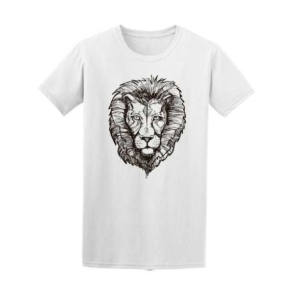 Drawing Of A Lion Head T-Shirt Men -Image by Shutterstock, Male x-Large