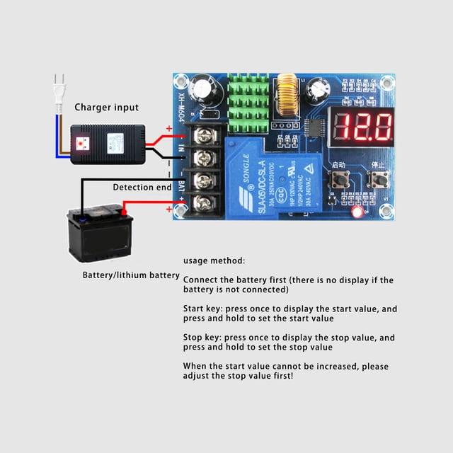 Maoww Battery Charging Control Module Plastic DC 6-60V Storage Protection Automatic Board Solar Energy Household Chargers