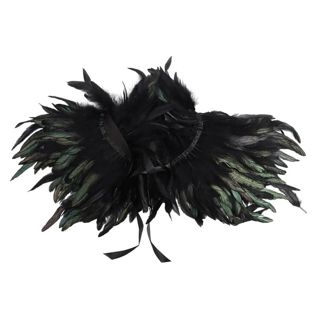 Chal de plumas para encogimiento de hombros, capa elegante, chal de plumas, chal de plumas para accesorios de disfraz, puesta