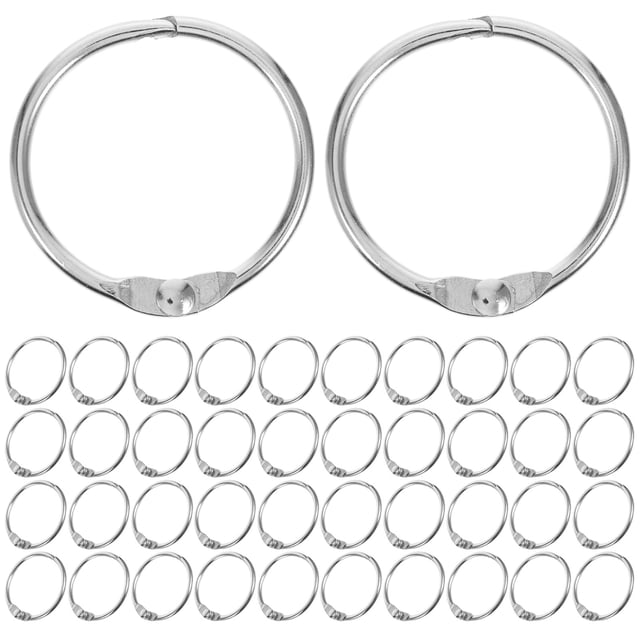 Shisuyan Rings For Paper Binding Iron Silver 100Pcs Diy Crafts School Supplies