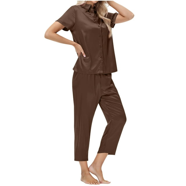 Womens Shirts Summer Casual Short Sleeve Home Clothes for Four Seasons