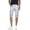 White - 90086, variant on Men's Denim Shorts Frayed Hem Slim Look Stretch Jean Short for Men