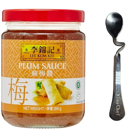 NineChef Bundle - Lee Kum Kee Sauce (Plum Sauce ) Plus NineChef Brand Spoon