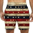 thumbnail image 6 of Brnmxoke Mens Swim Trunks American Flag Board Shorts Quick Dry Bathing Suit Hawaii Swimwear for Men Patriotic Long Shorts with Pockets Multicolor,M, 6 of 7