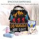 thumbnail image 5 of Fotbe Not All Who Wander Are Lost Hiking Mochila Maternidad - Lona de Sarga Impermeable, Mochila de Pañales de Gran Capacidad con Múltiples Bolsillos y Correas Ajustables, 5 of 6